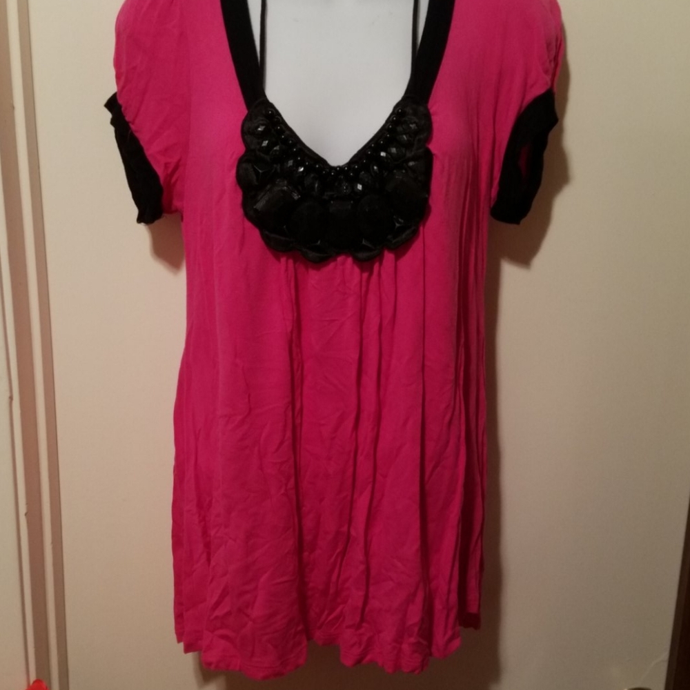 Gently worn black and lace sequined stones